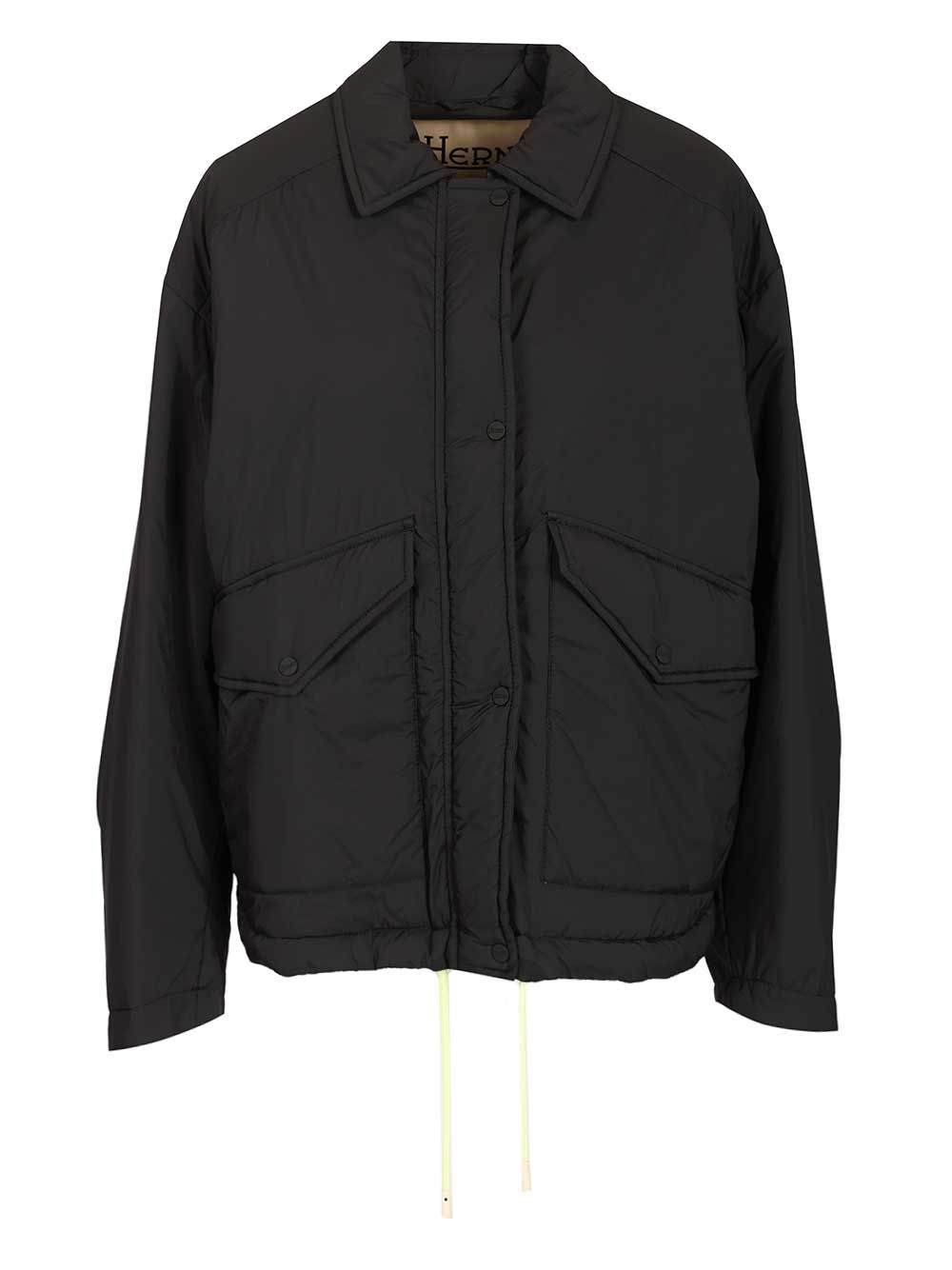 Short Parka Black Poliammide Jacket