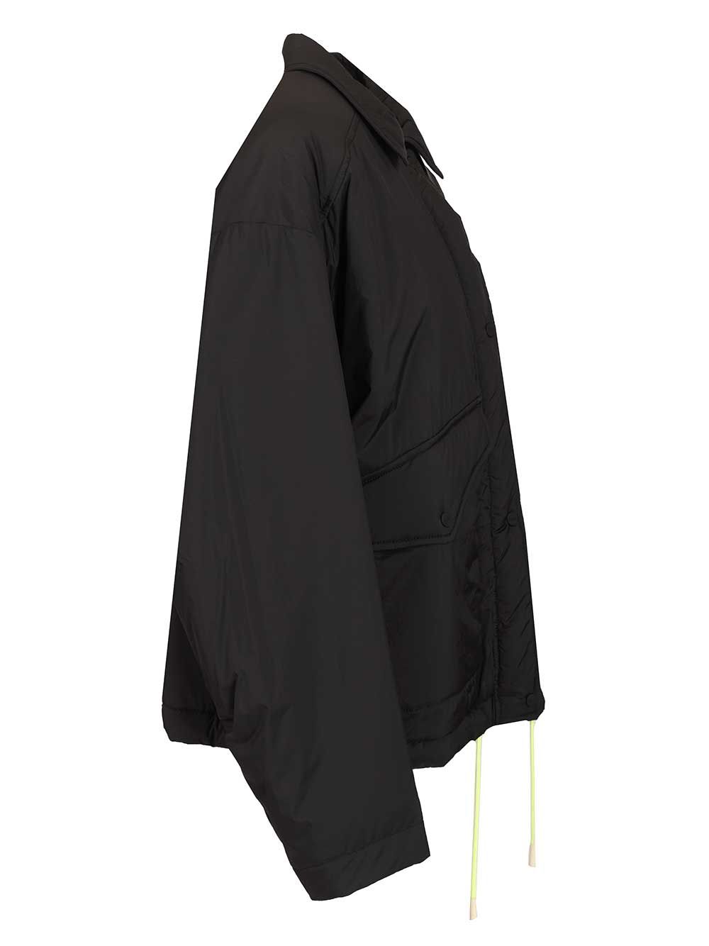Short Parka Black Poliammide Jacket