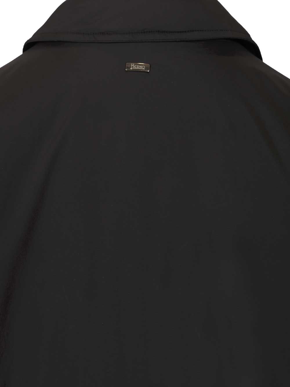 Short Parka Black Poliammide Jacket