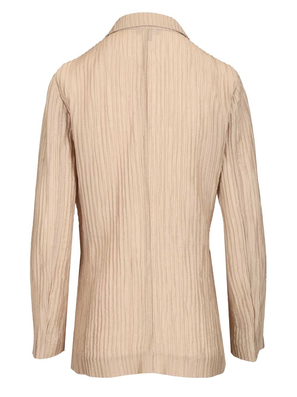 Taffeta Blazer Beige Fabric : Lyocell Polyamide Jacket