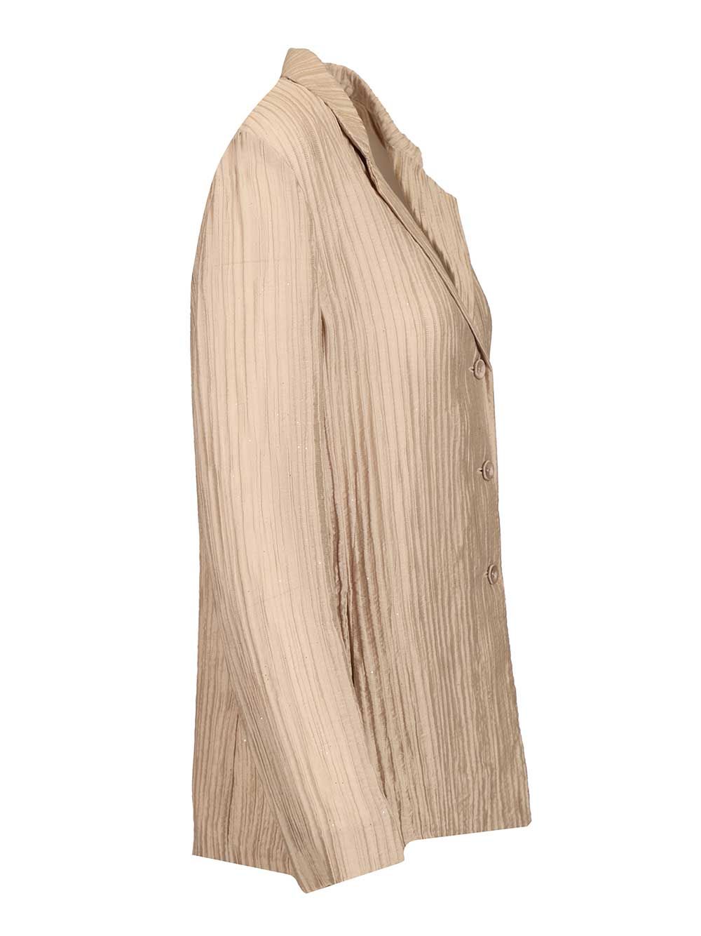 Taffeta Blazer Beige Fabric : Lyocell Polyamide Jacket