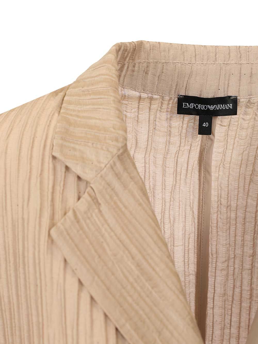 Taffeta Blazer Beige Fabric : Lyocell Polyamide Jacket