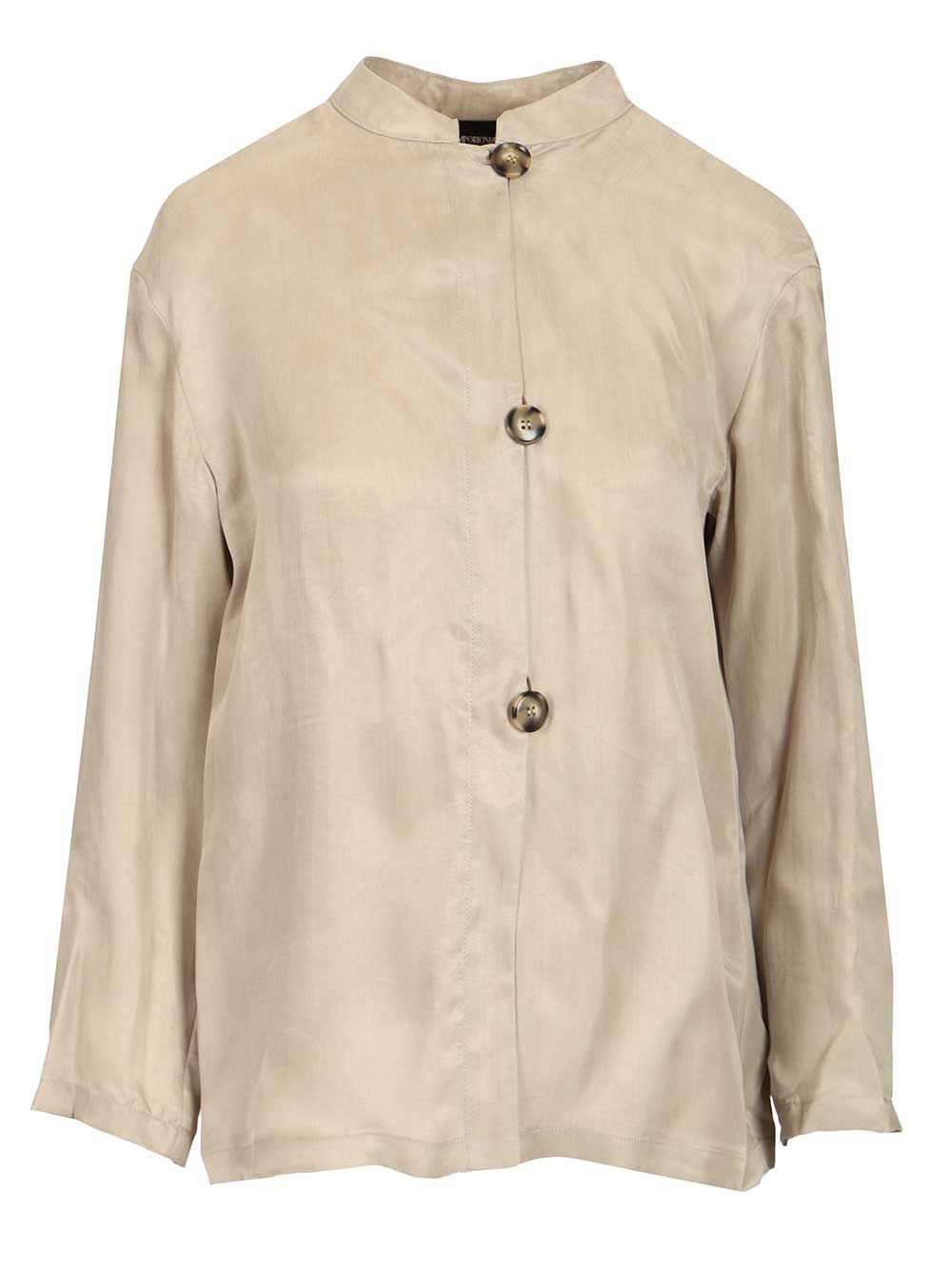 Guru Collar Shirt Grey Fabric : Lyocell