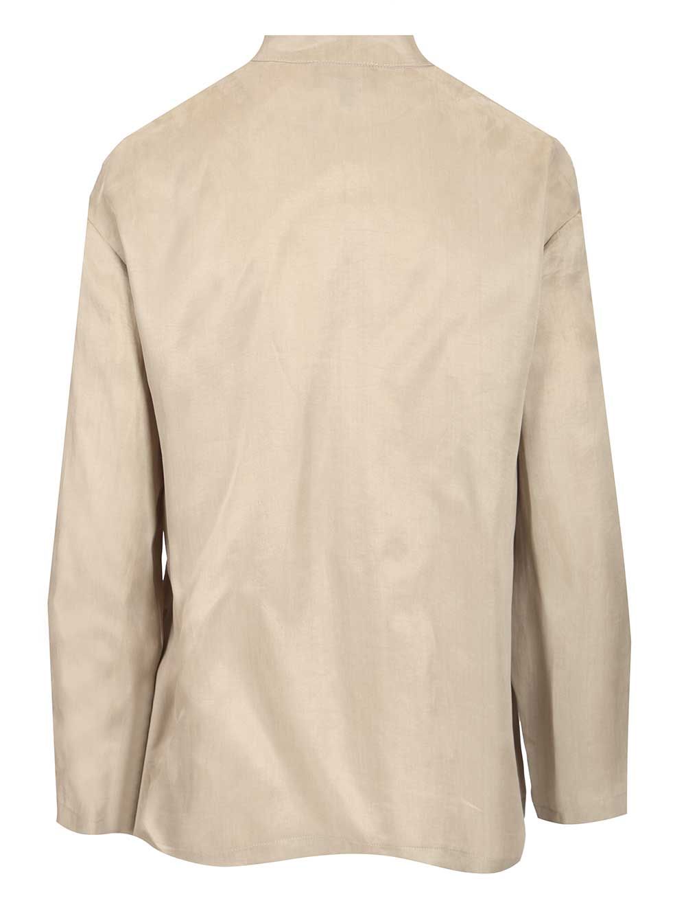 Guru Collar Shirt Grey Fabric : Lyocell