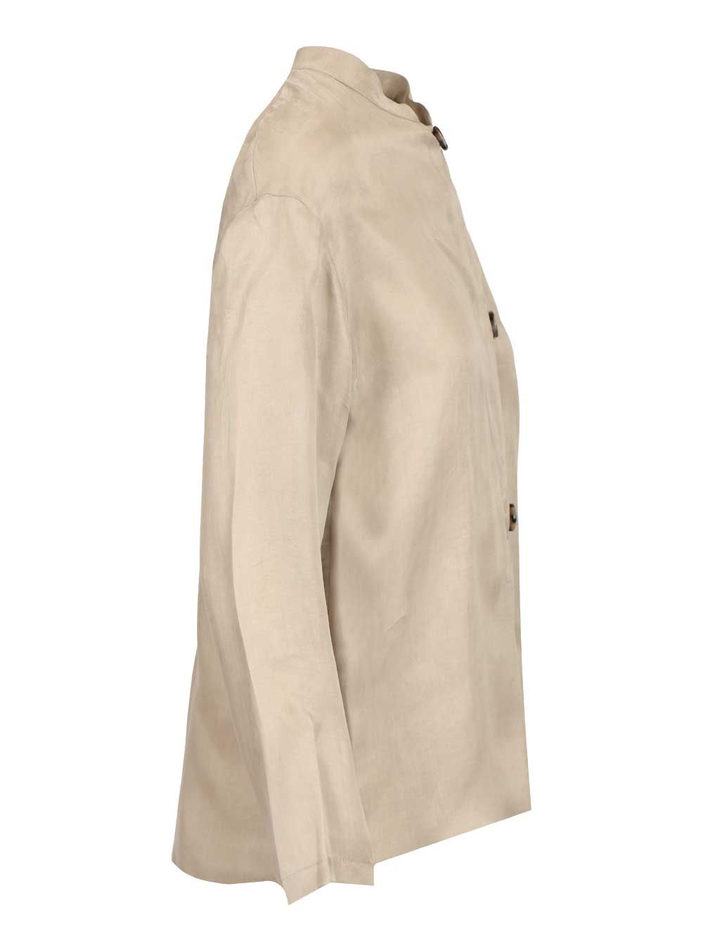 Guru Collar Shirt Grey Fabric : Lyocell