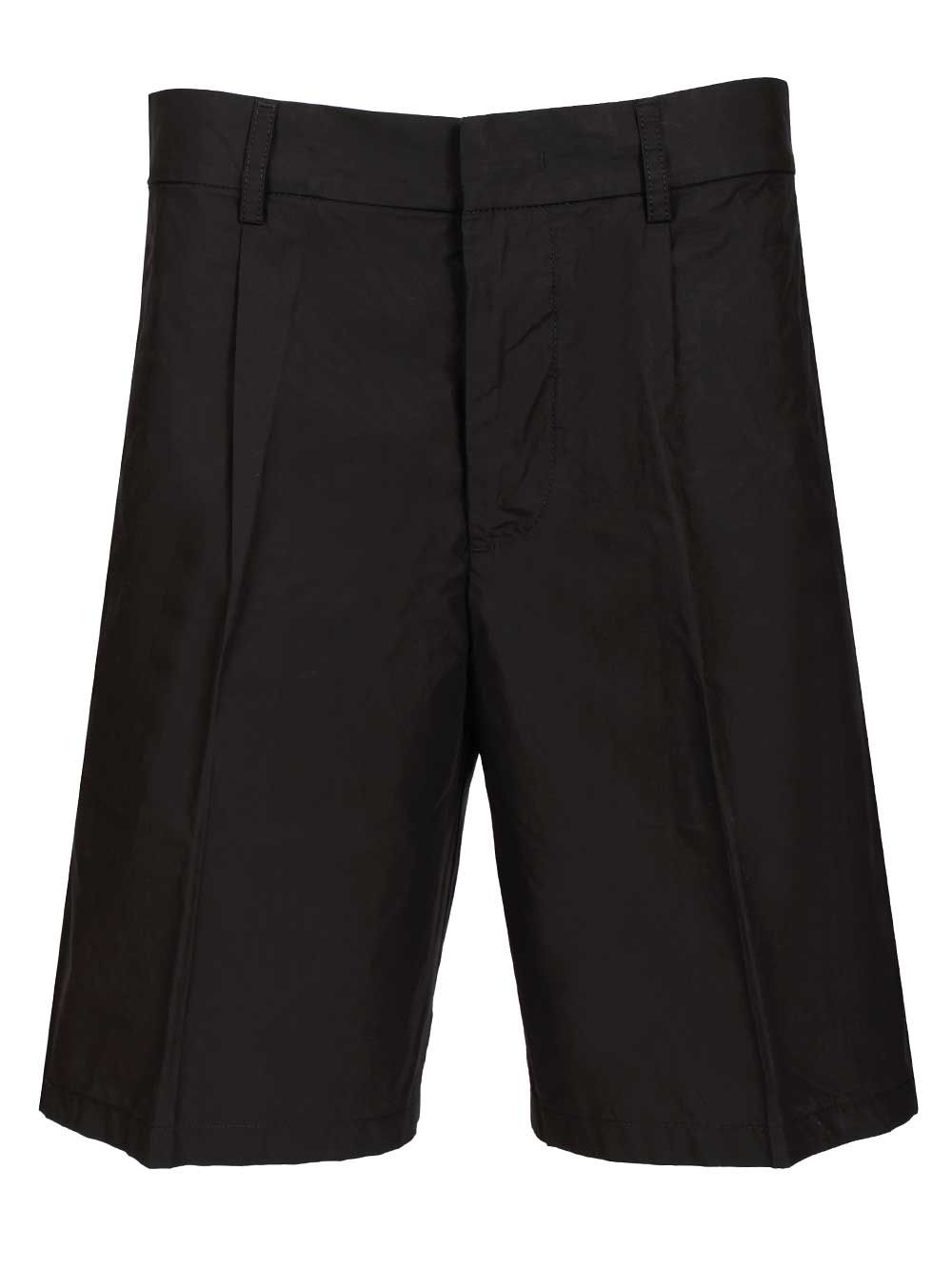 Bermuda shorts Black Cotton Trousers