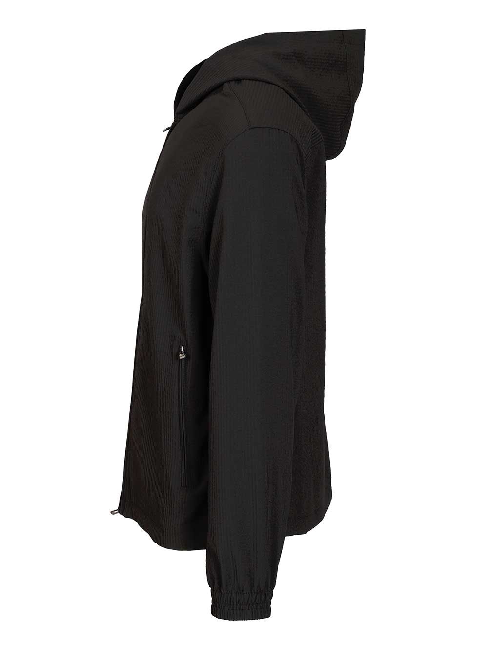 Water Repellent Nylon Blouson Black Jacket