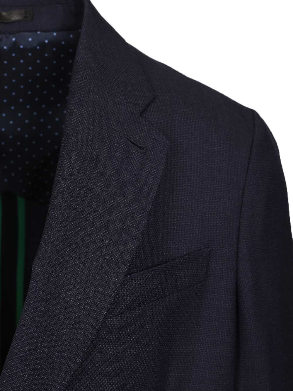 Navy single-breasted blazer Blue Wool Jacket