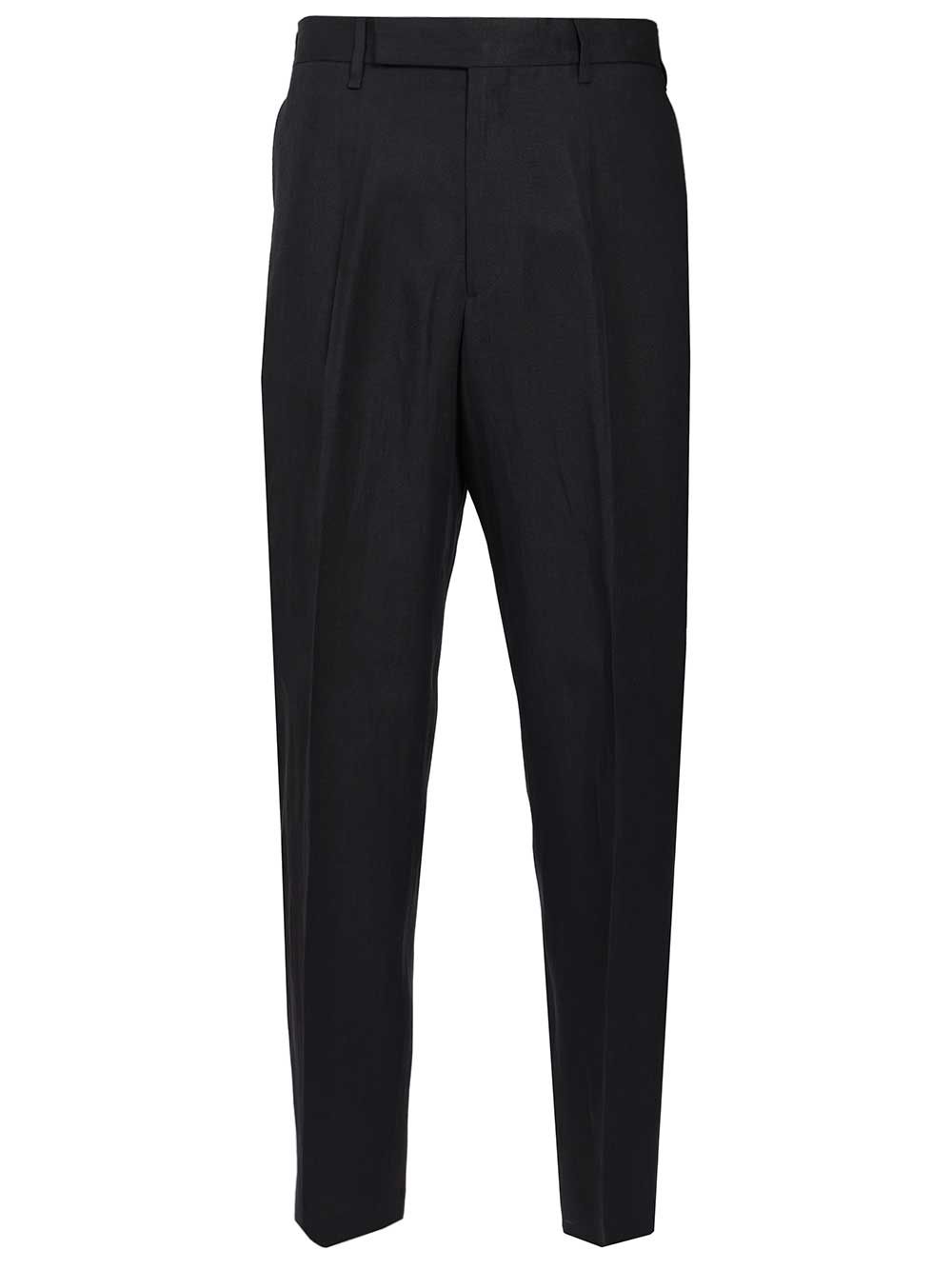 linen trousers Blue Viscose