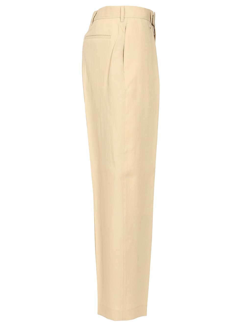 linen trousers White Viscose