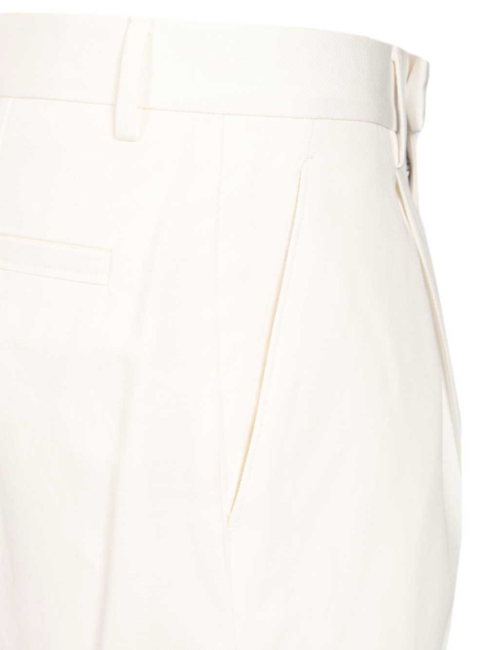 Tailored Trousers White Main Material: Cotton