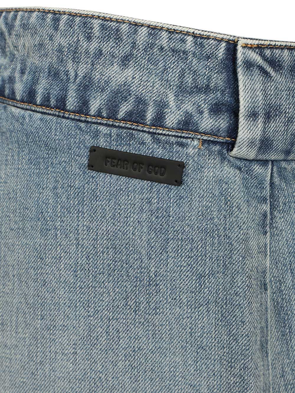 utility shorts Blue Cotton Trousers
