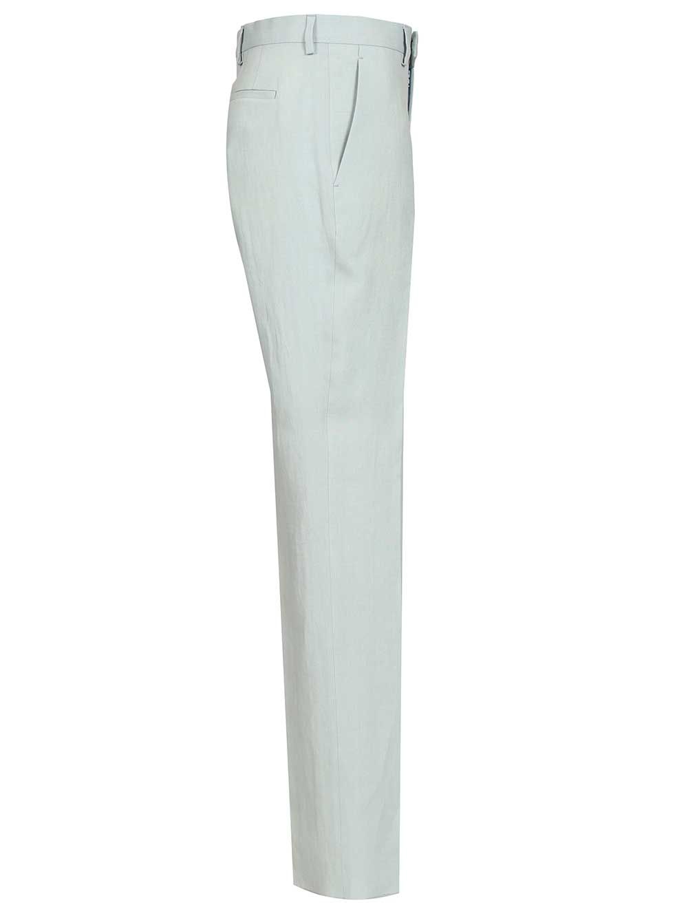 Slim fit linen trousers Light Blue
