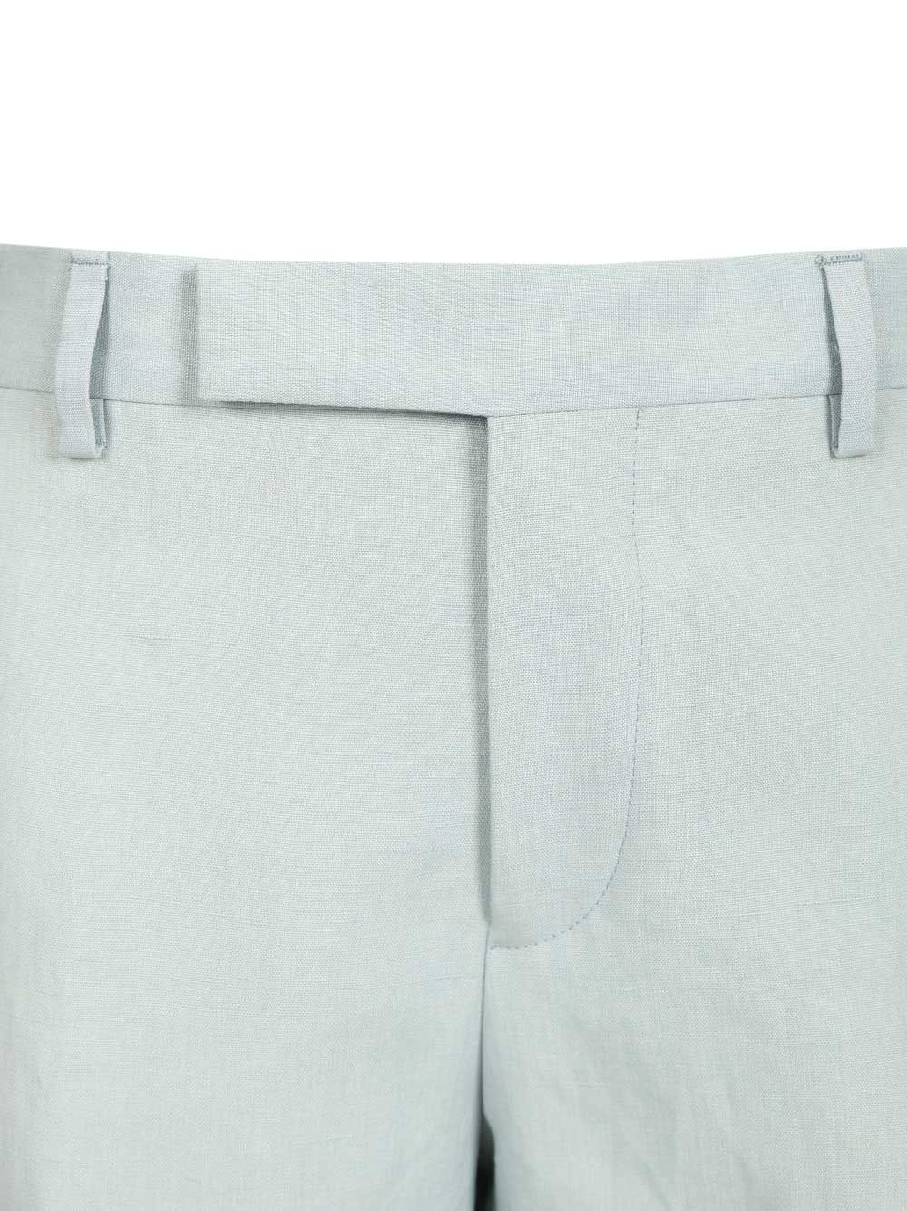 Slim fit linen trousers Light Blue