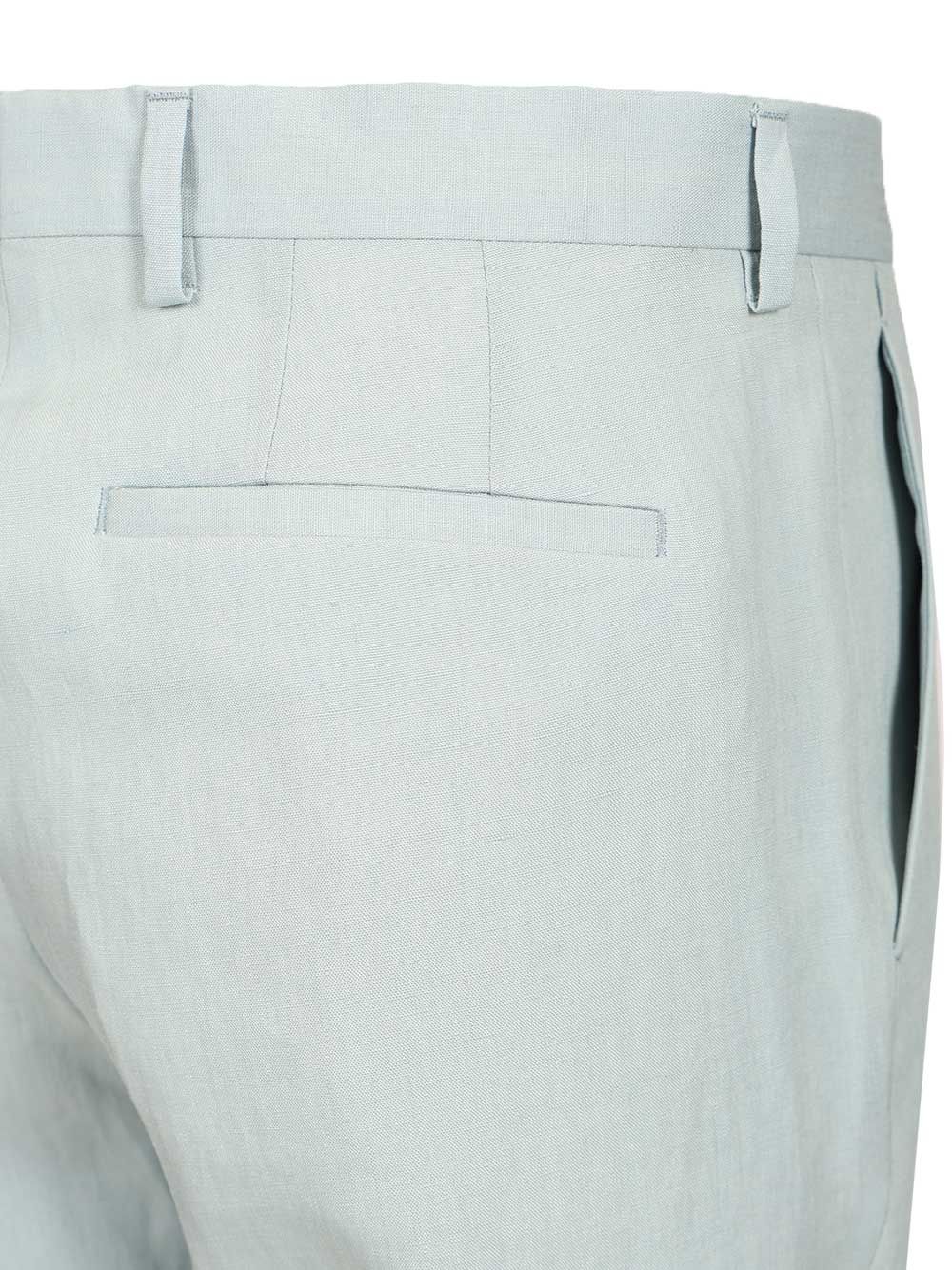 Slim fit linen trousers Light Blue