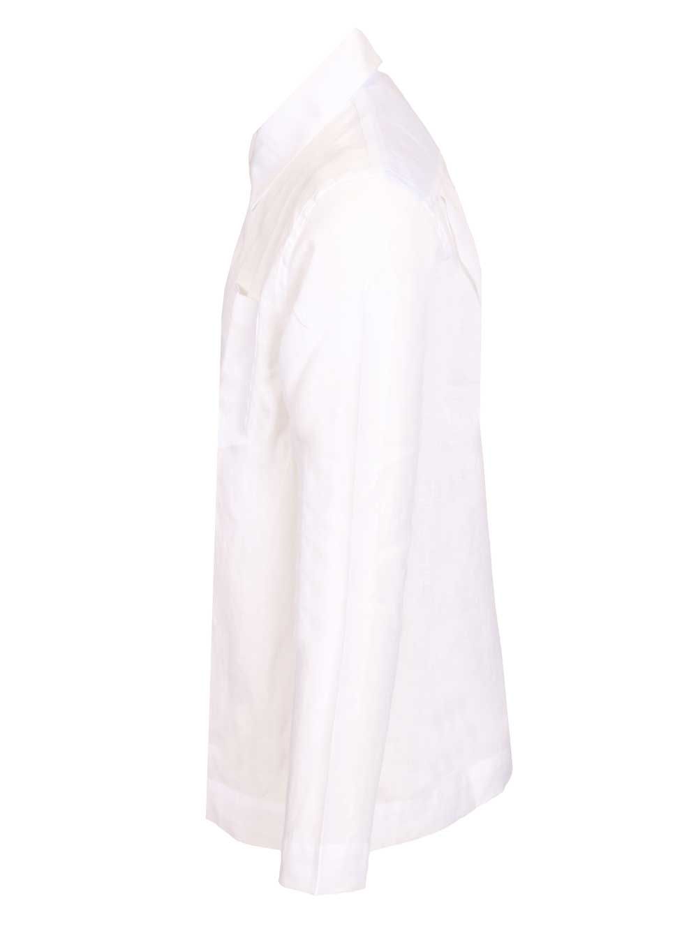 Linen polo shirt White