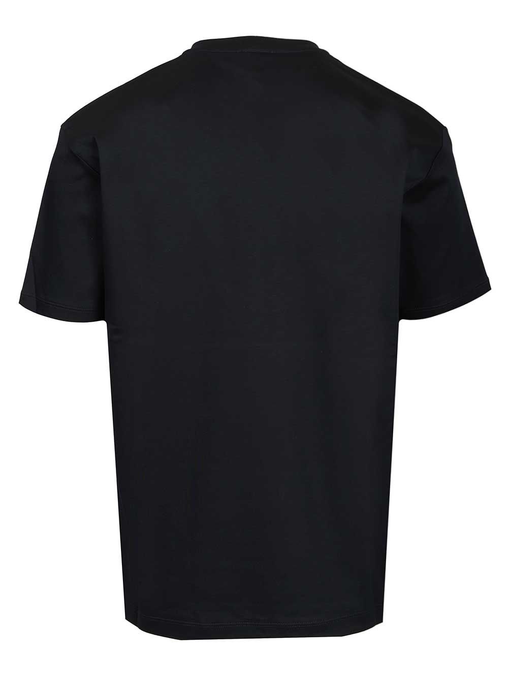 T-shirt with embroidered logo Black Cotton