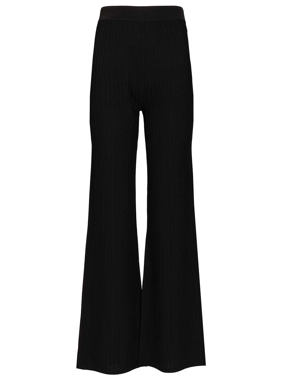 BELLO KNITTED TROUSERS Black In Maglia Viscosa