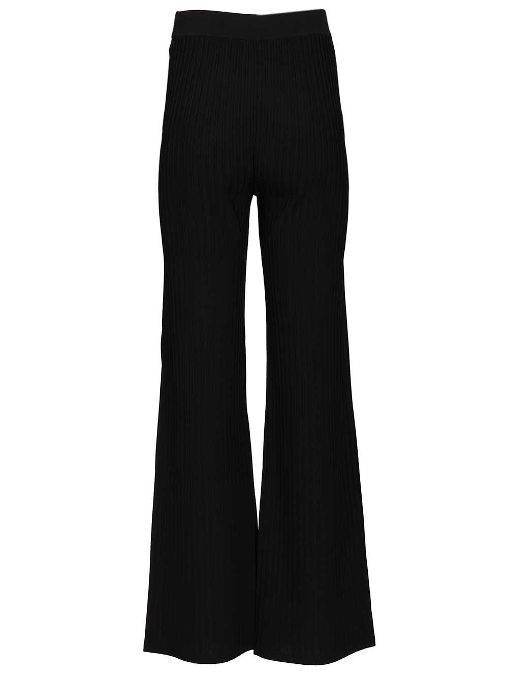 BELLO KNITTED TROUSERS Black In Maglia Viscosa