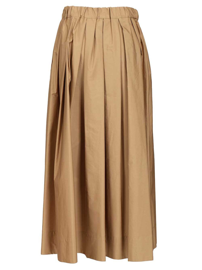 Cotton poplin skirt Beige Cotone