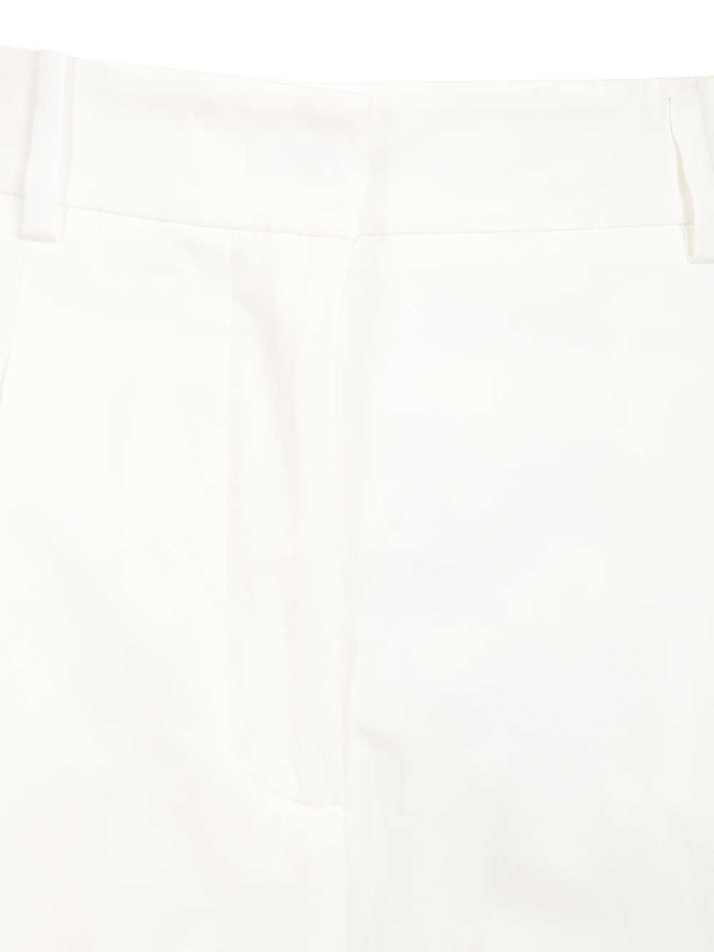 Gabardine Trousers White Cotone