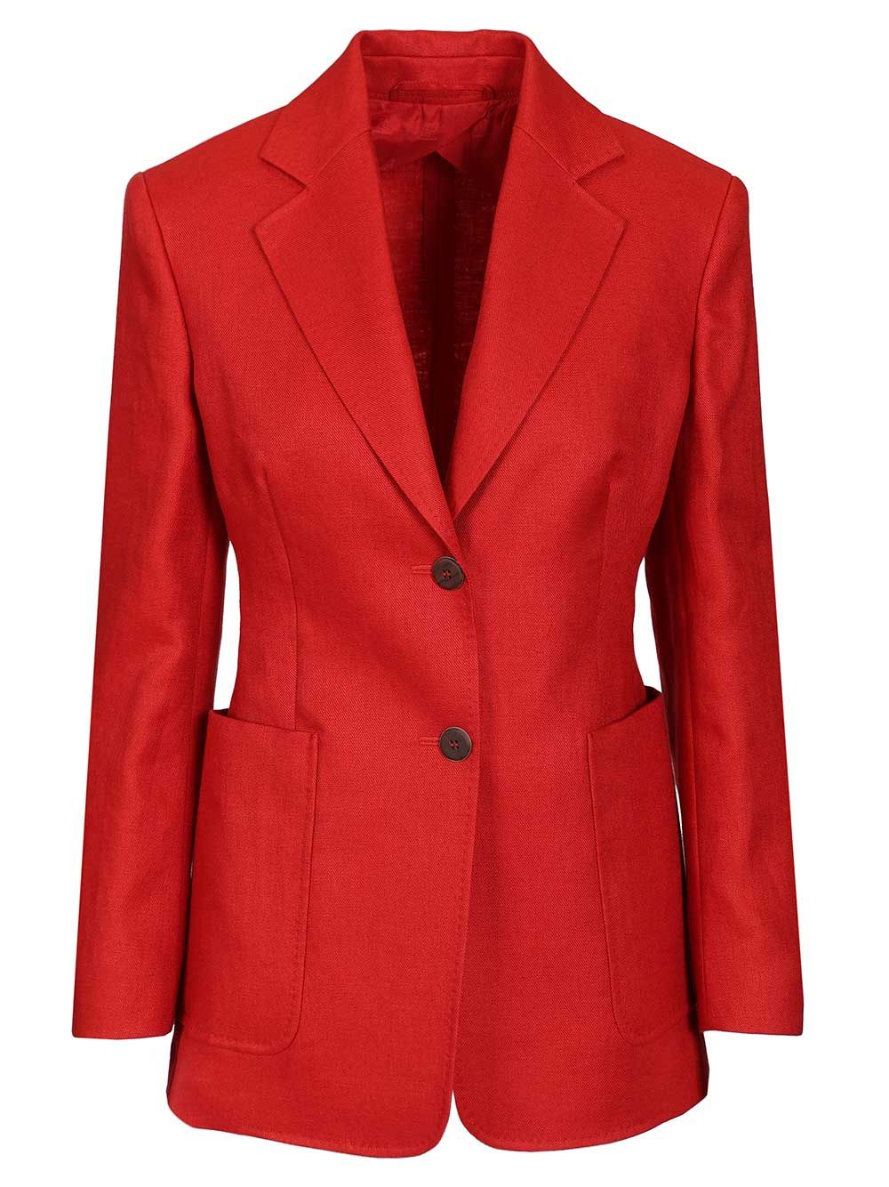 linen blazer Red Jacket