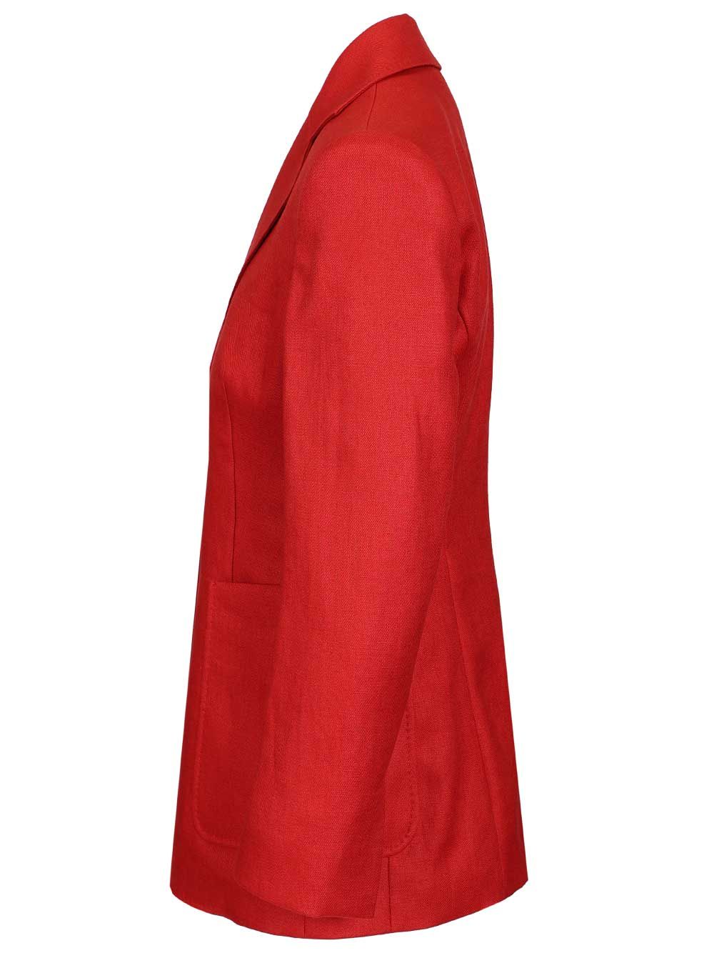 linen blazer Red Jacket