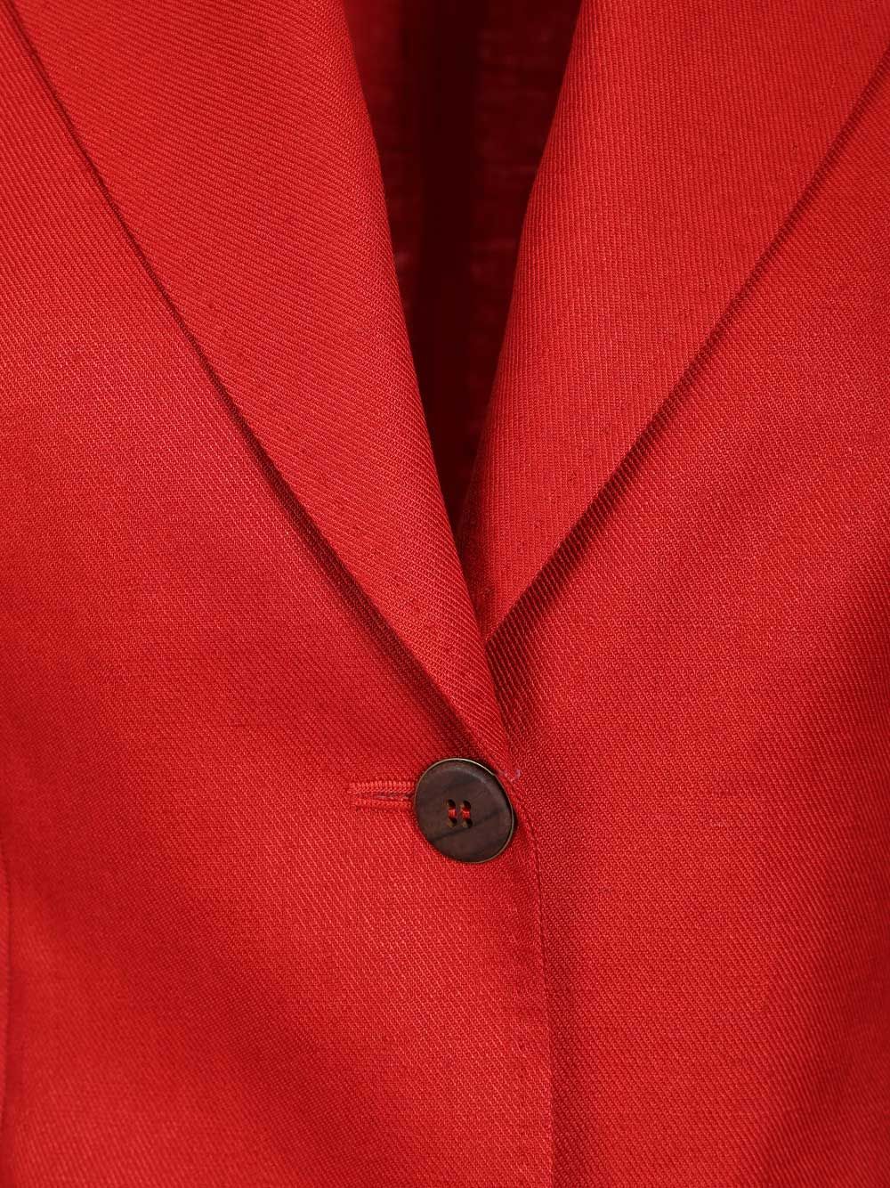 linen blazer Red Jacket