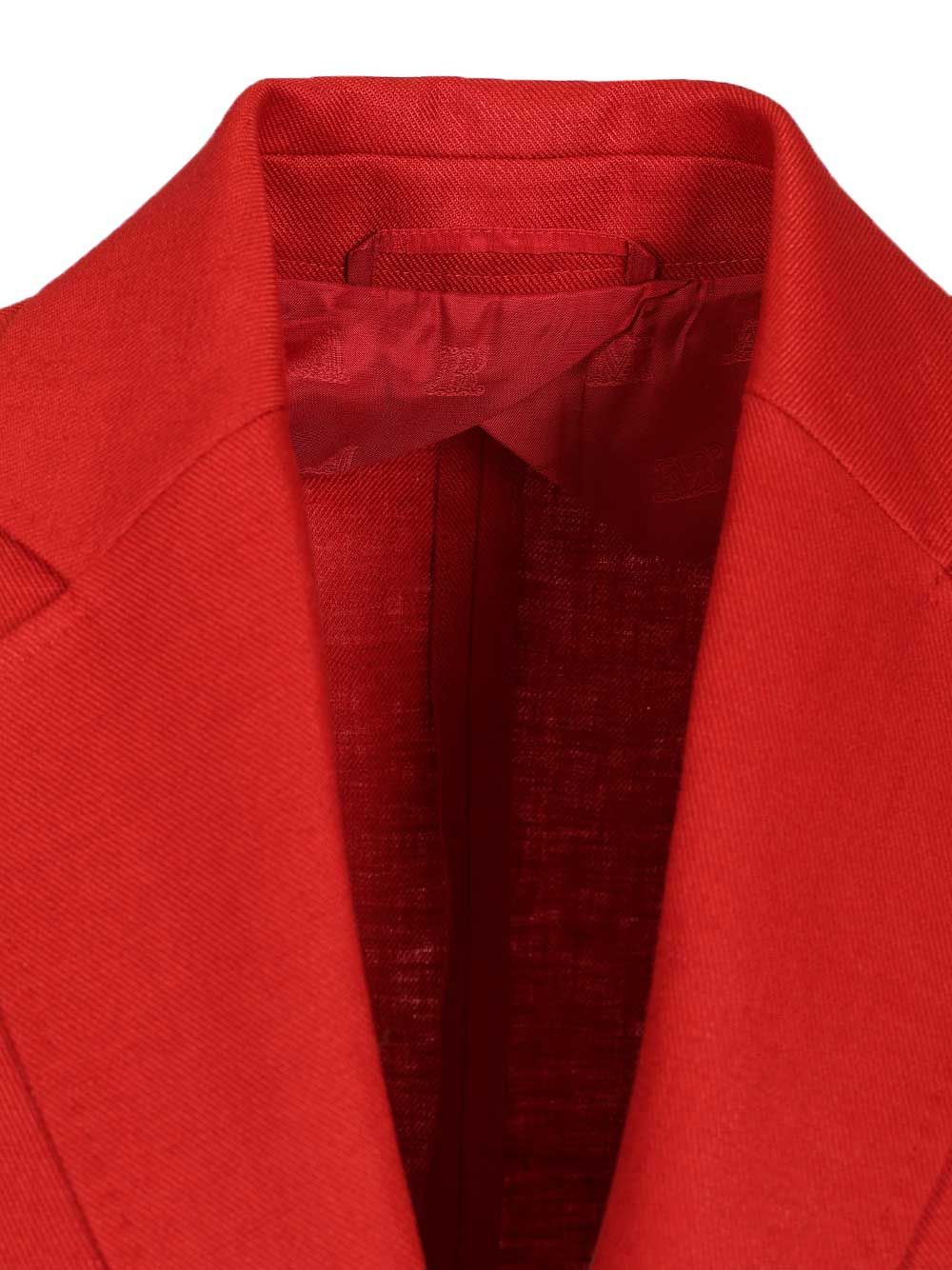 linen blazer Red Jacket
