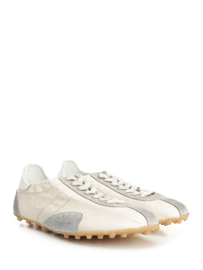 Sprinters sneakers in cracked leather and suede Multicolor Goatskin