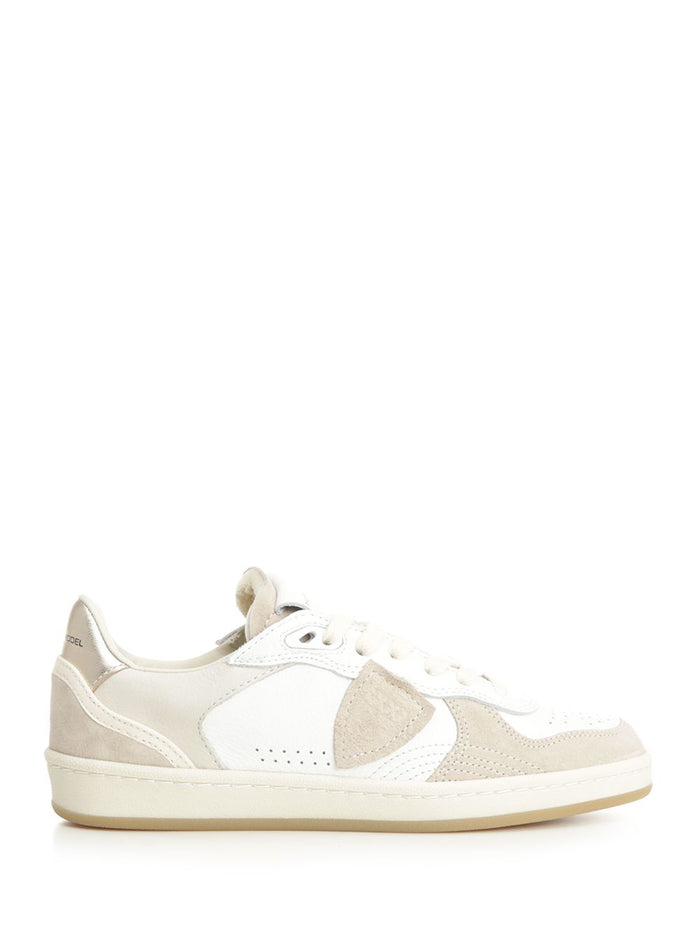 PGAL LOW WOMAN Beige Calf Leather - Goat Sneaker