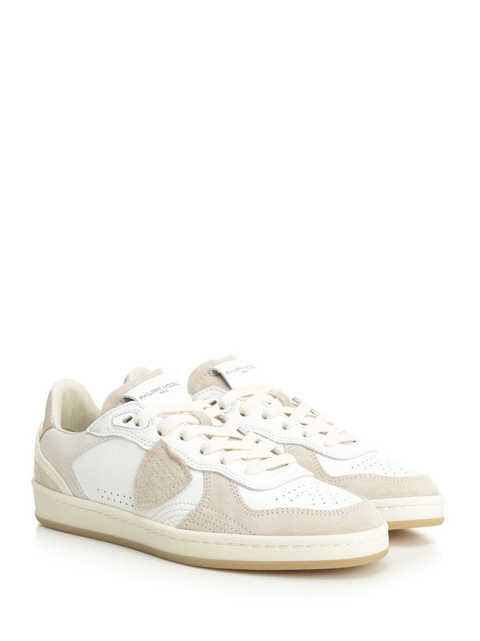 Pgal Low Woman Beige Calf Leather - Goat Sneaker