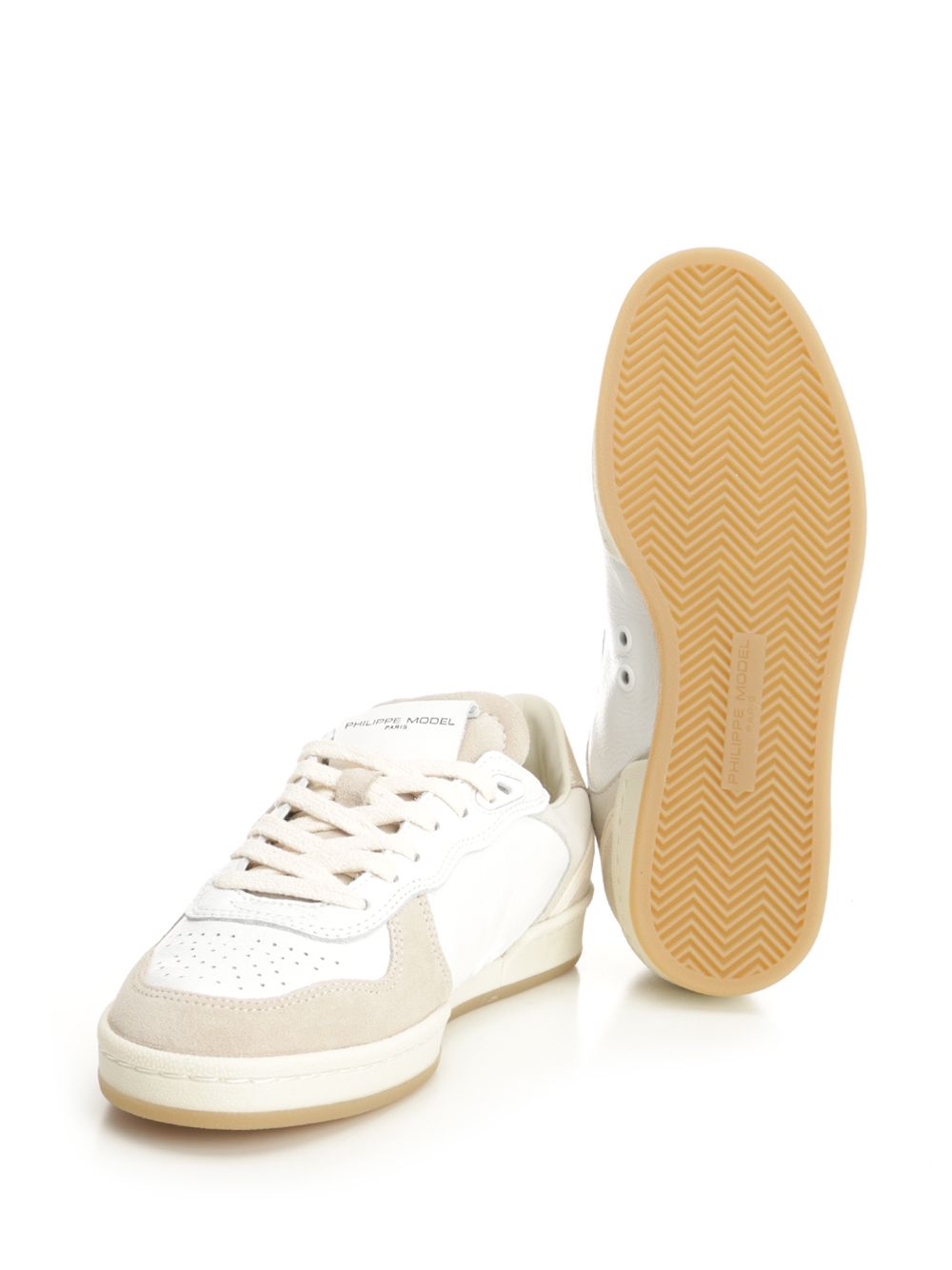 Pgal Low Woman Beige Calf Leather - Goat Sneaker