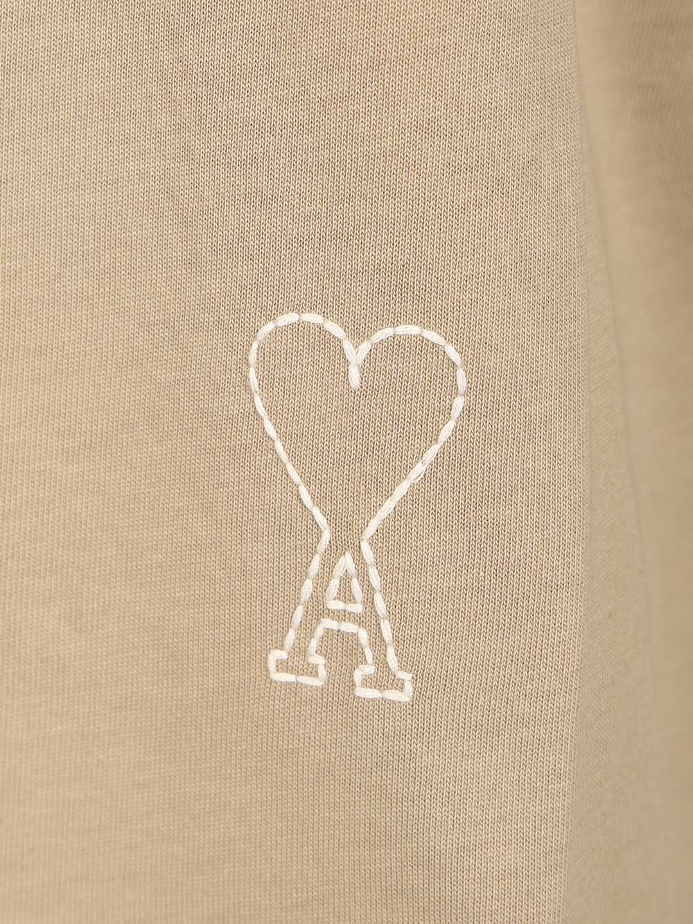SHORT SLEEVES BOXY FIT TEESHIRT WITH TOPSTITCHED AMI DE COEUR Beige Mat Principale:coton T-shirt