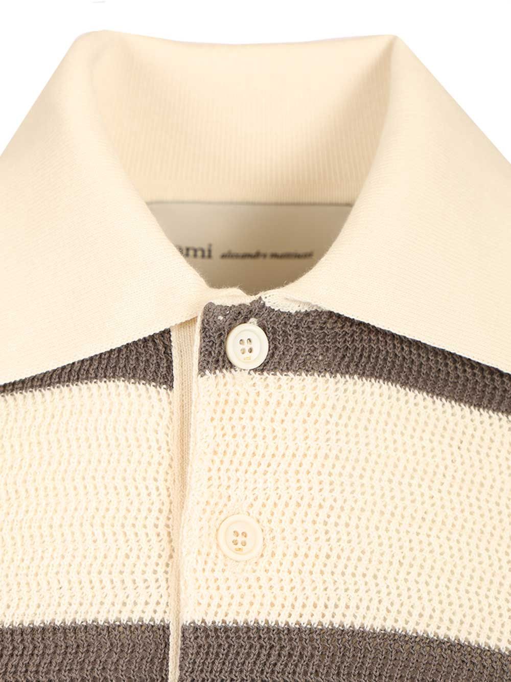 SHORT SLEEVES POLO WITH AMI DE COEUR PATCH Multicolor Shirt