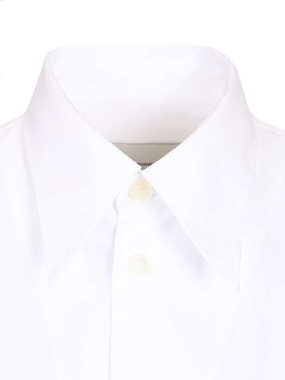 Short-sleeved poplin shirt White Cotton