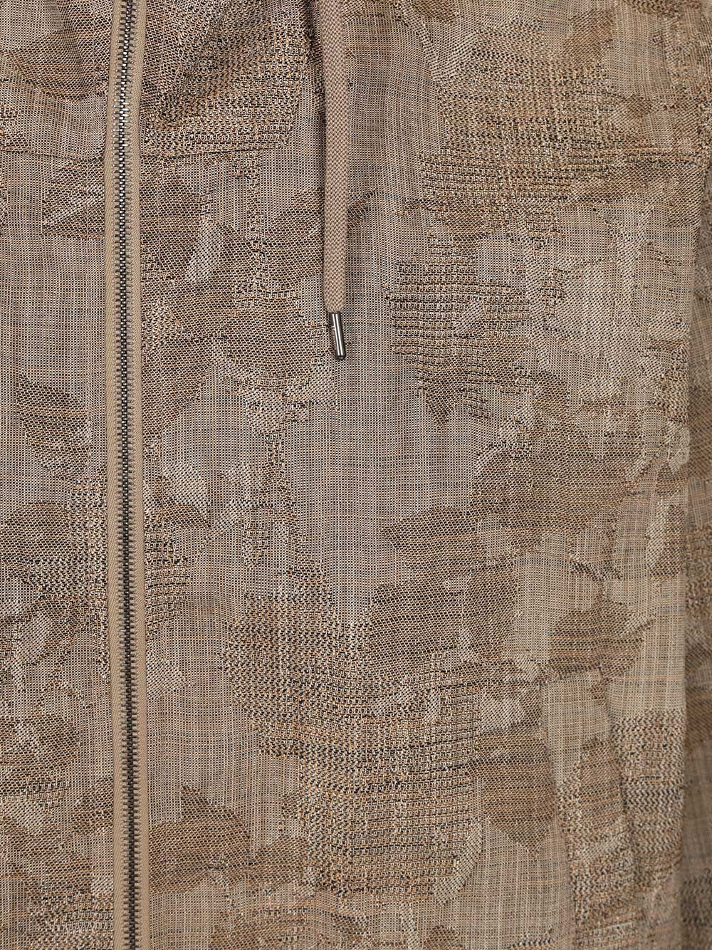 Jacquard Jacket Brown Polyester Lining Cotton