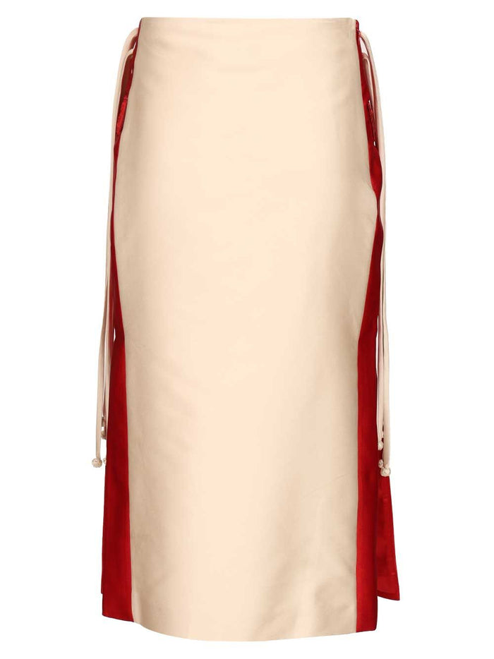 Daniele Long skirt White Se Pe