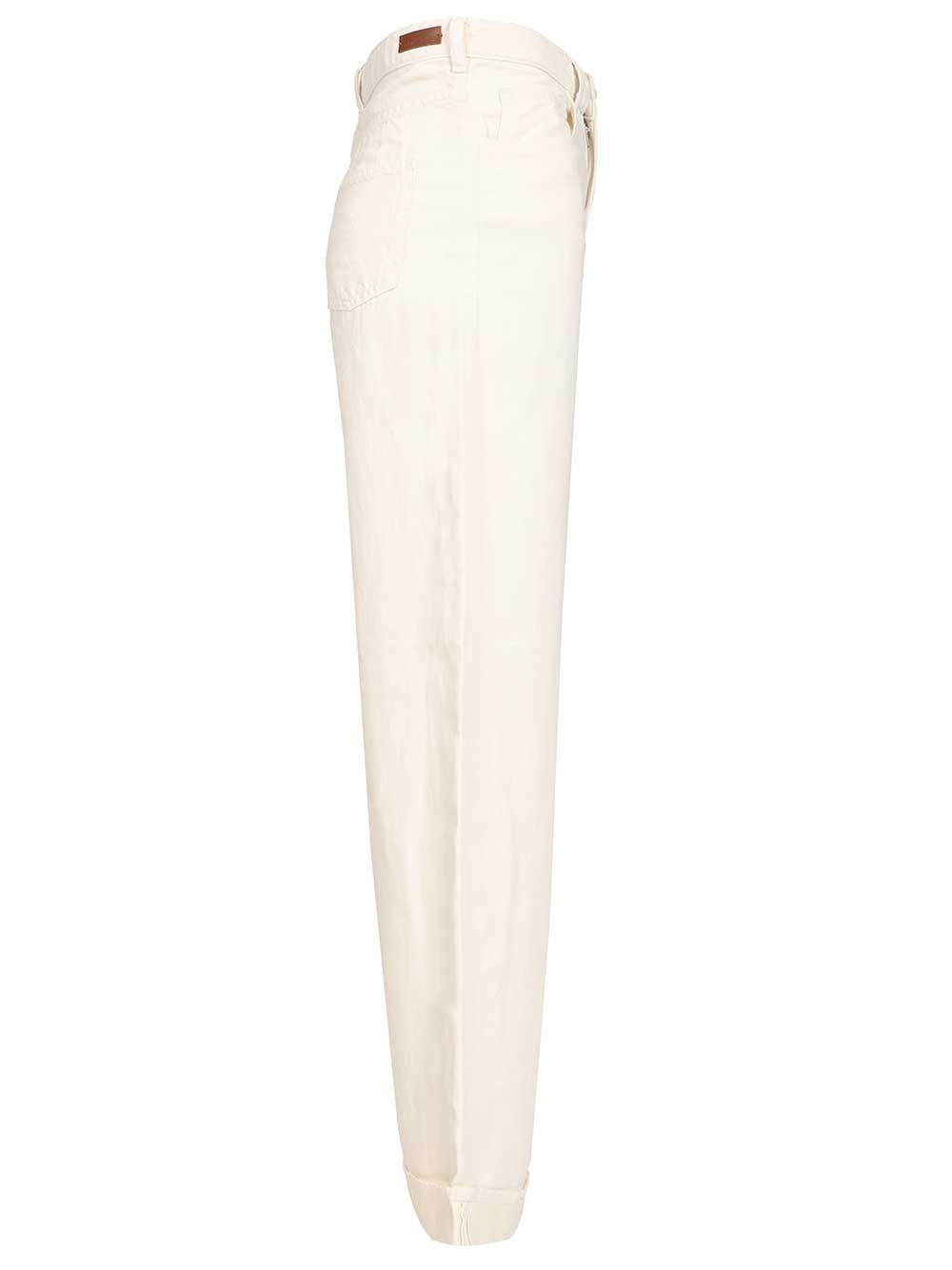 5 Pockets Pant White Jean