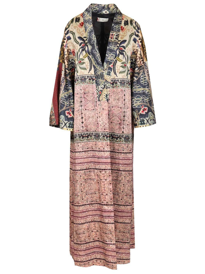 Ciclamino kimono Multicolor Silk Elastane Swimwear