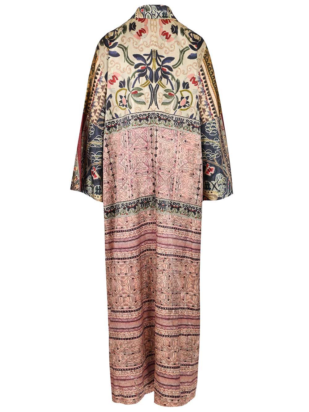 Ciclamino kimono Multicolor Silk Elastane Swimwear