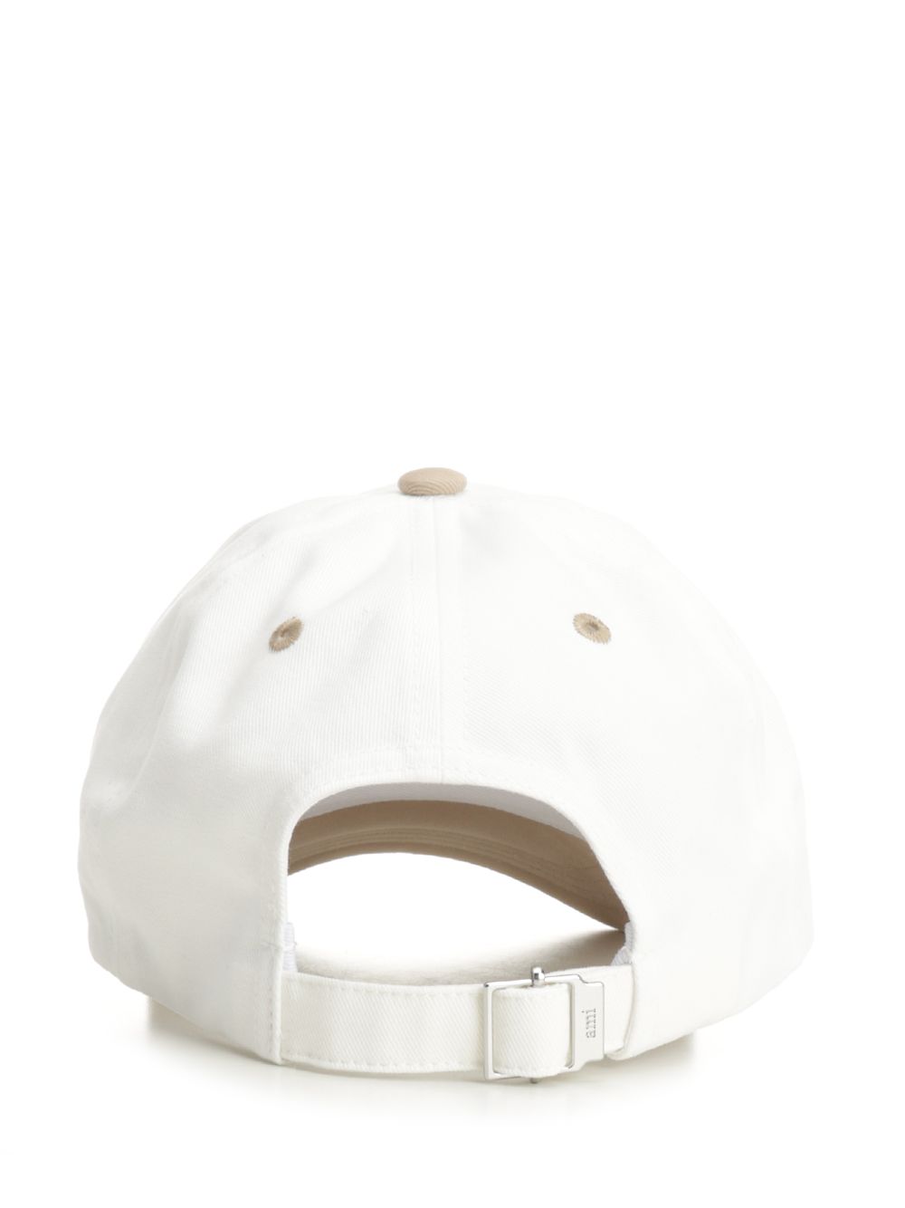 BICOLOR AMI PARIS CAP COTTON GABARDINE Beige Hat