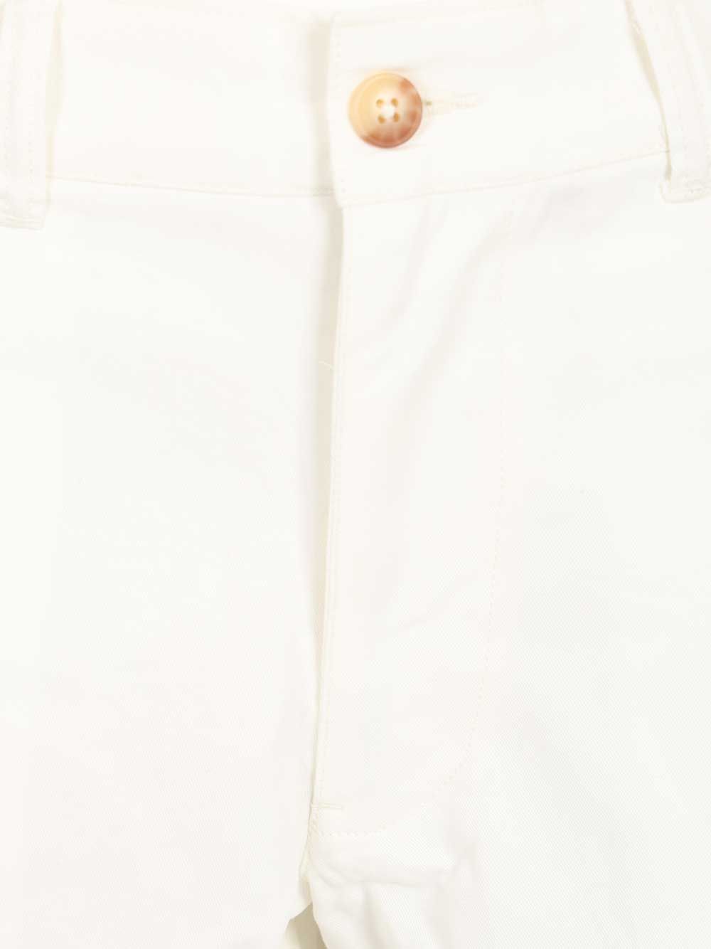 Blue Cotton Shorts White Trousers