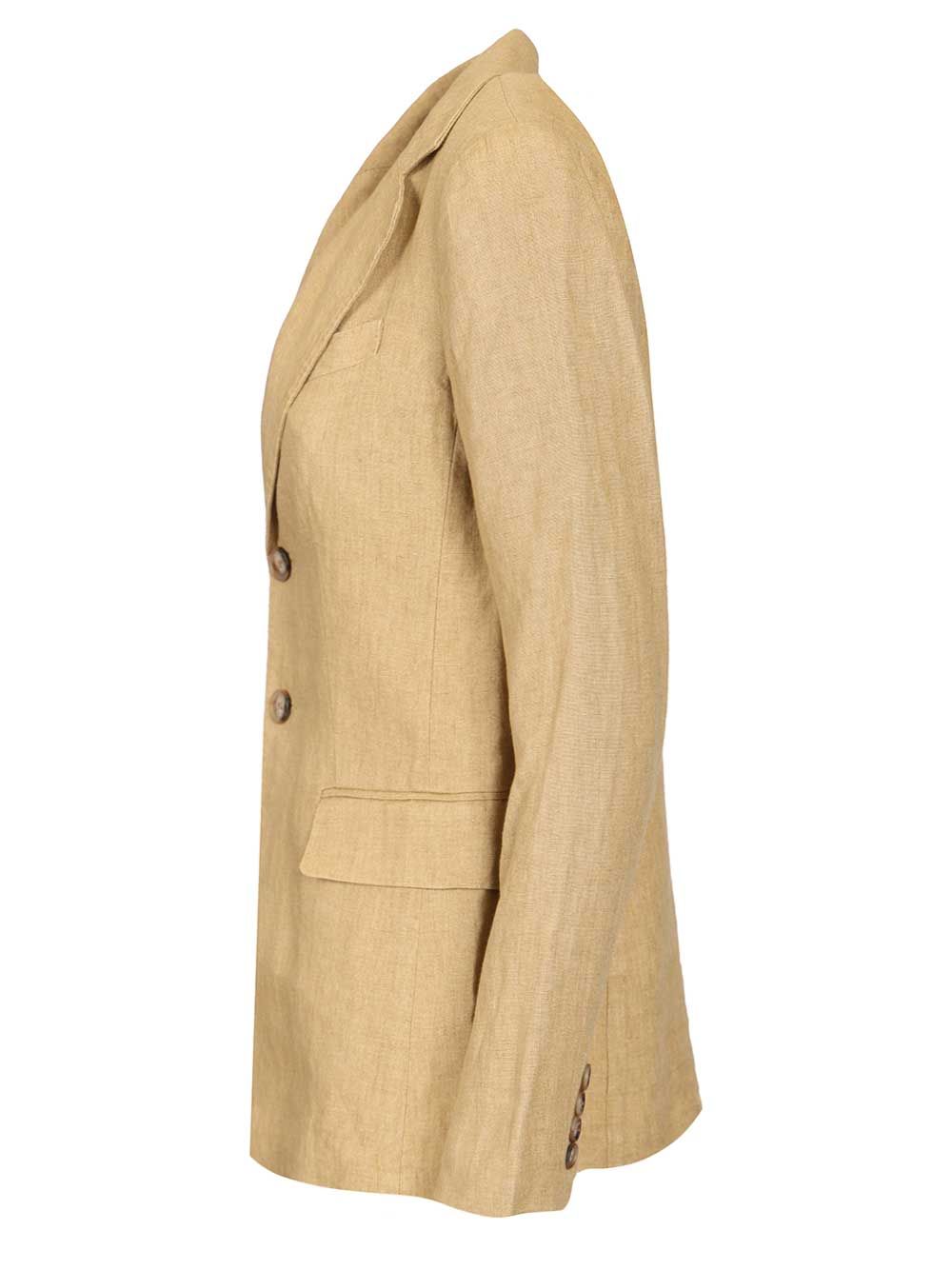 Blazer Beige Linen Jacket