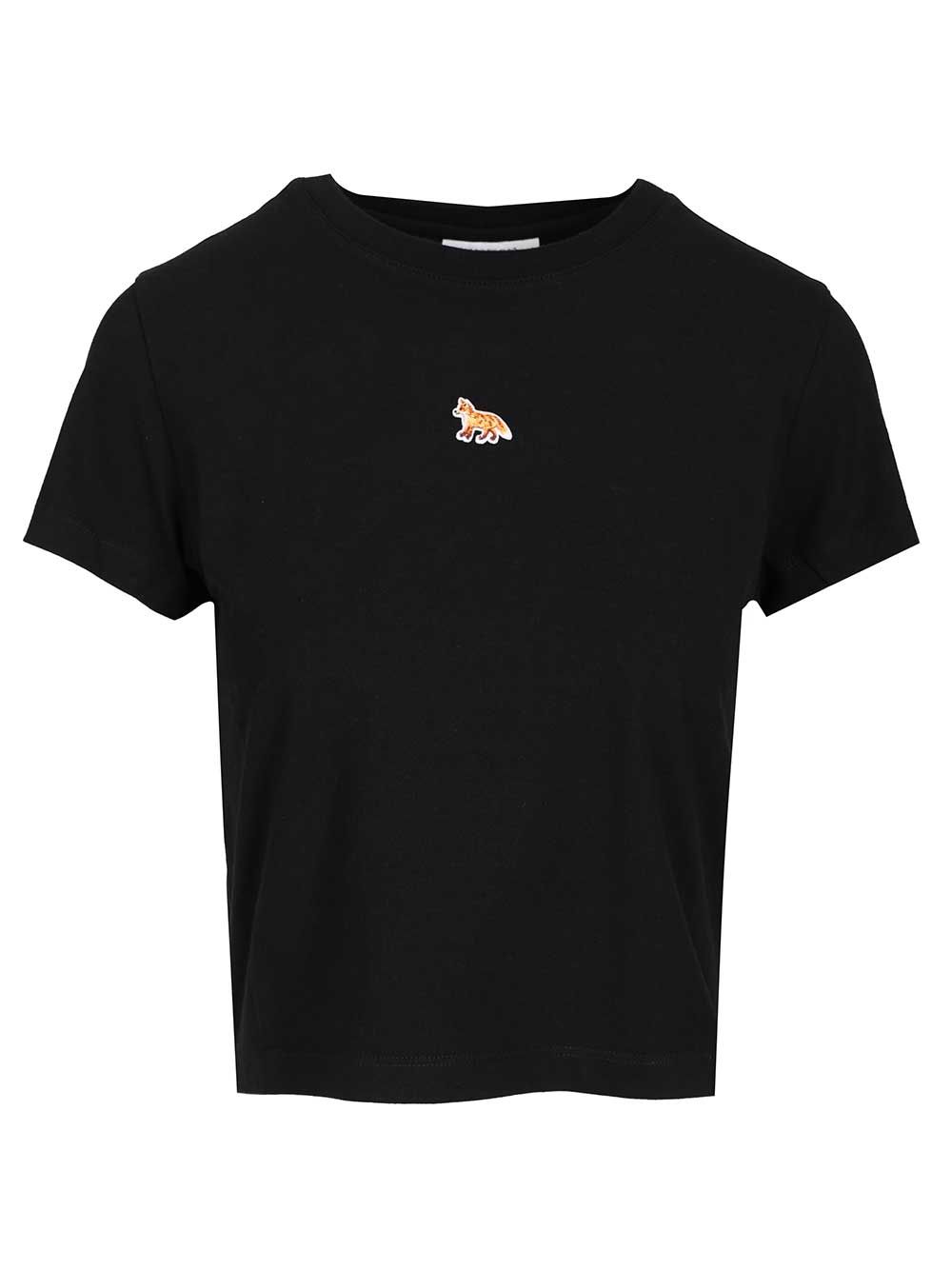 T-shirt with fox Black Cotton