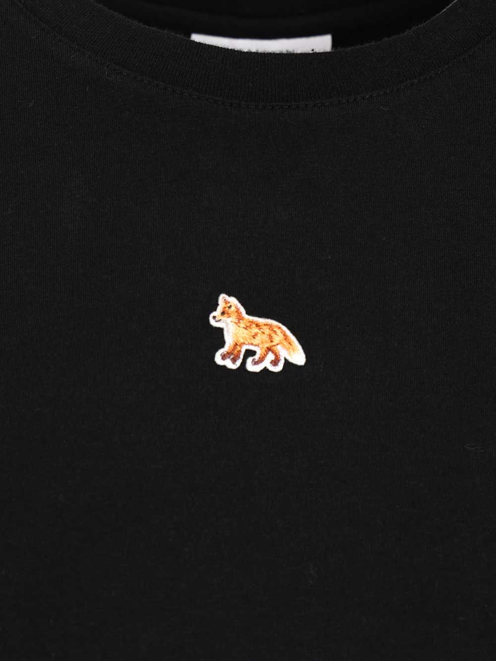 T-shirt with fox Black Cotton