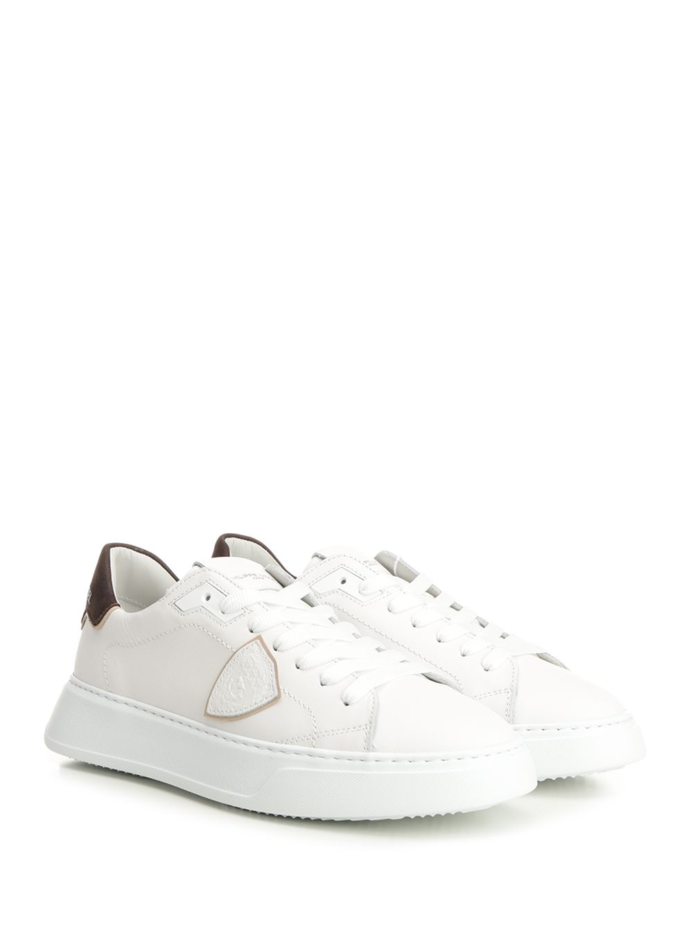 Temple Low Man White Calf Leather Sneaker