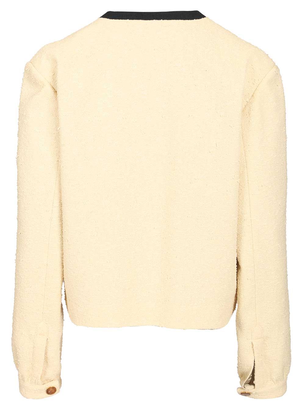 Orinda Bolero Jacket White Cotton Polyamide