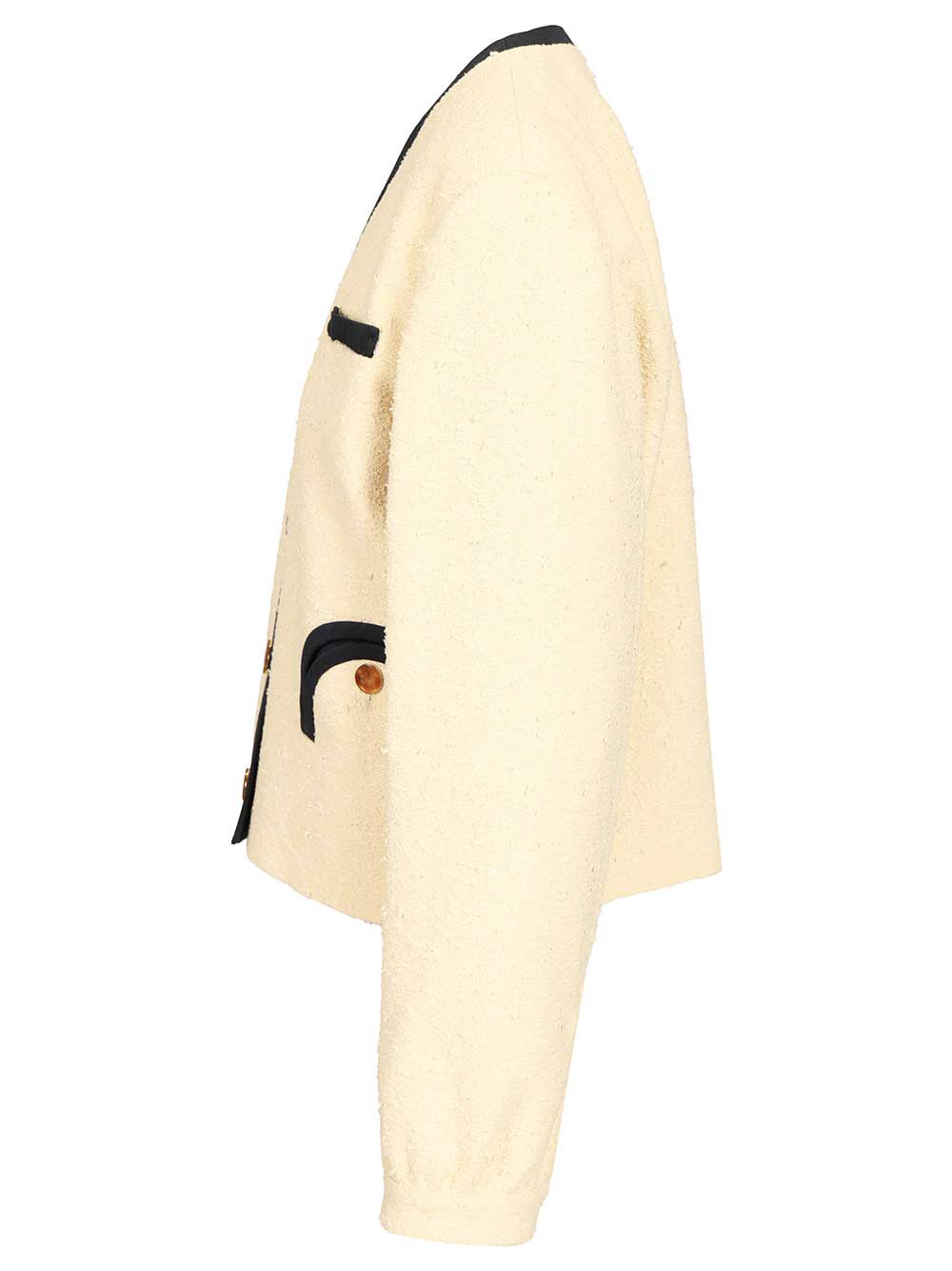 Orinda Bolero Jacket White Cotton Polyamide