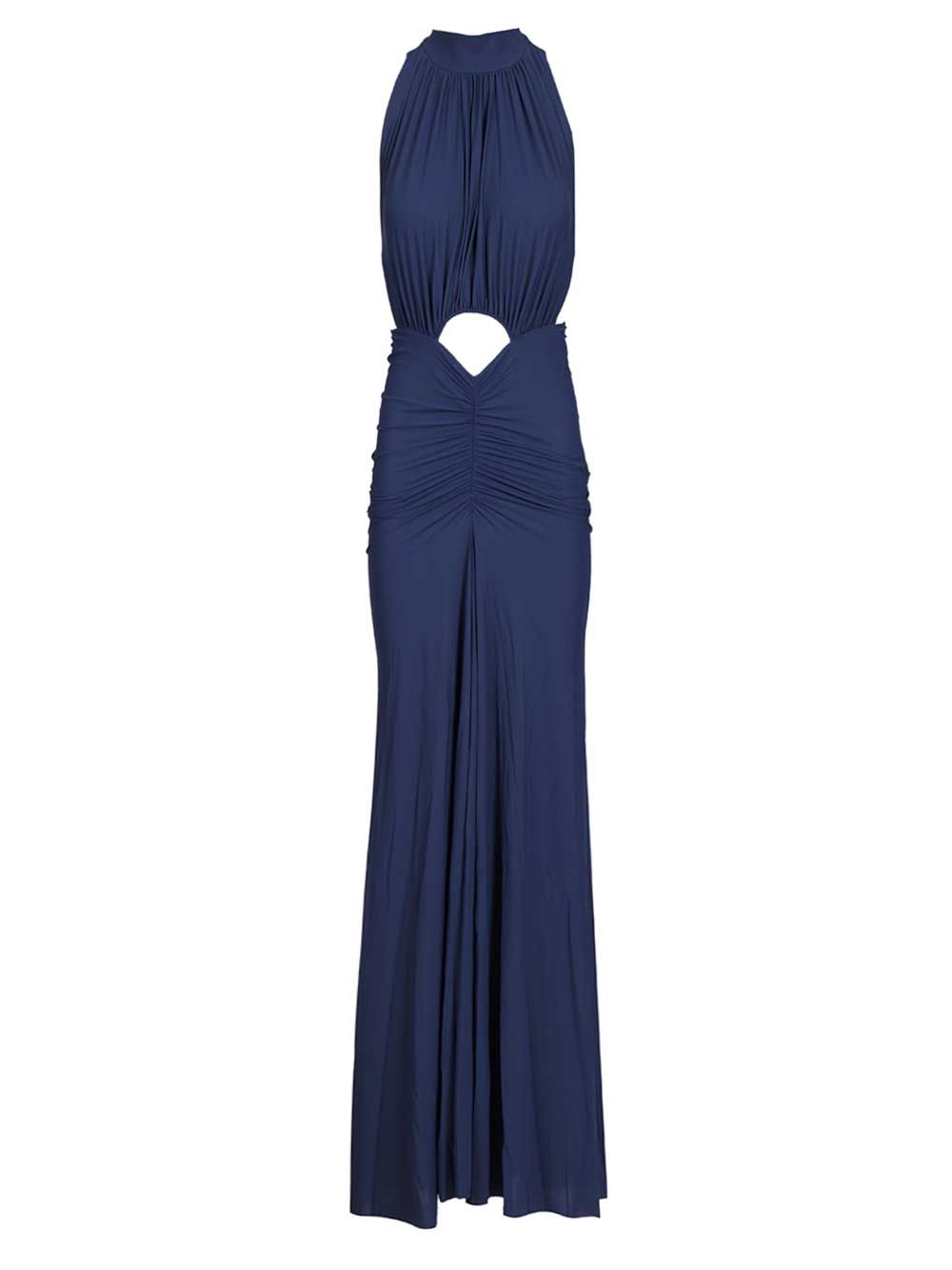 MINA Blue Jersey Polyamide Elastan Dress